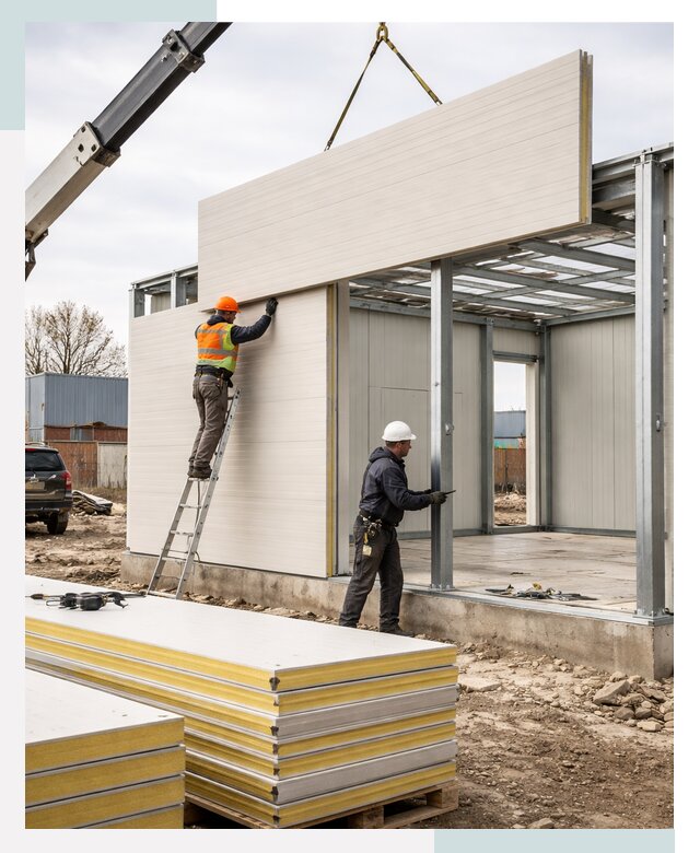 Здания из сэндвич-панелей в Кушве от 12318 р. | СтальСтрой